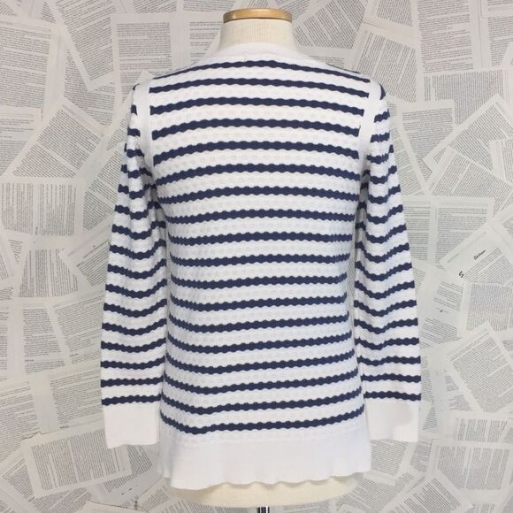 Tommy Hilfiger Striped Waffle Knit  Sweater Medium - Picture 5 of 7